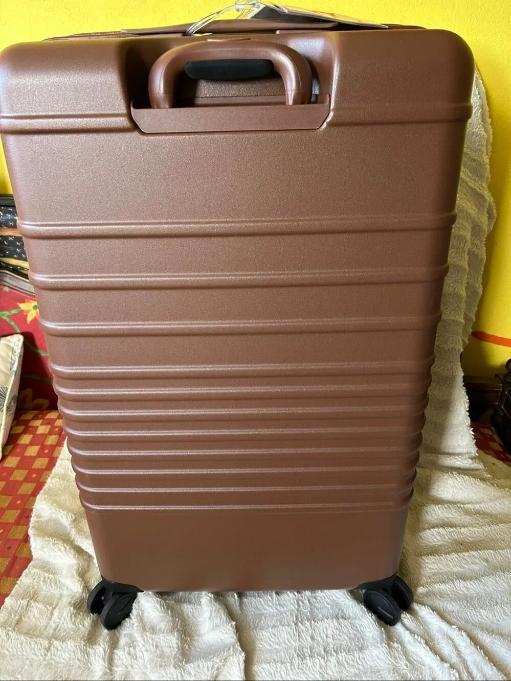 Beis NWT Large Checkin Roller Suitcase in Maple Brown - Original style/color